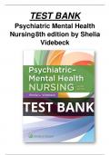 TEST BANK Psychiatric Mental Health Nursing 8th edition by Shelia Videbeck - All Chapters( 1-24 ) |A+ ULTIMATE GUIDE 2022