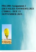 PRL5901 Assignment 2 (DETAILED ANSWERS) 2023 (739803) - DUE 15 SEPTEMBER 2023 .