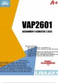 VAP2601 Assignment 4 Semester 2 2023 (608538) - DUE 29 August 2023