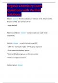 Organic Chemistry Exam Questions with Verified Solutions&period;
