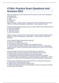 CYSA&plus; Practice Exam Questions And Answers 2023