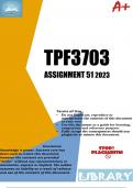 TPF3703 Assignment 51 (PORTFOLIO) 2023 - DUE 28 September 2023