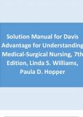 Solution Manual for Davis Advantage for Understanding Medical-Surgical Nursing, 7th Edition, Linda S. Williams, Paula D. Hopper