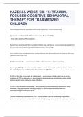 KAZDIN & WEISZ, CH. 15 TRAUMA-FOCUSED COGNITIVE-BEHAVIORAL THERAPY  FOR TRAUMATIZED CHILDREN|2023/24 UPDATE|GRADED A+
