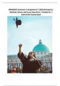 MNG2602 Semester 2 Assignment 1 2023 &lpar;Answers&rpar; &vert; Multiple Choice and Essay Questions &vert; Graded A&plus; &vert; Distinction Guaranteed
