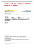 NANDA-I NOC and NIC linkages in nursing care plans for hospital.