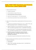 SOAL POST TEST Questions and Answers 100&percnt; Correct &vert;Latest Update 2023