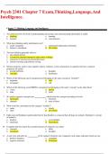 Psych 2301 Chapter 7 Exam&comma;Thinking&comma;Language&comma;And Intelligence&period;
