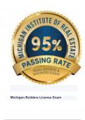 Michigan Builders License Exam Files BUNDLED  ALL TOGETHER|Gold Rated|100% CORRECT VERIFIED ANSWERS|LATEST VERSION 2023-2024 |PASS GUARANTEE