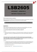 LSB2605 Assignment 1 Semester 2 - (Due: 4 September 2023)