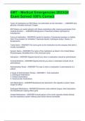 EMT - Medical Emergencies 2023&sol;24 Exam Solved 100&percnt; Correct