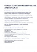 ObGyn EOR Exam Questions and Answers 2023&period;