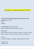 Emergency Vehicle Operations (EVOC) Study Guide 2023 - 2024 (Verified)