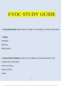 Emergency Vehicle Operations (EVOC) Study Guide  (2023 / 2024)  (Verified)
