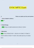 EVOC MPTC Exam Questions and Answers &lpar;2023 &sol; 2024&rpar; &lpar;Verified Answers&rpar;