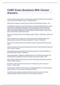 CAMT Exam Questions With Correct Answers&period;