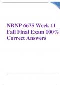 NRNP 6675 Week 11 Fall Final Exam  Updated 2023 Graded A+