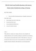 NR 601 Final Exam Possible Questions with Answers (Study Guide) Chamberlain College of Nursing