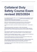 Collateral Duty  Safety Course Exam revised 2023&sol;2024