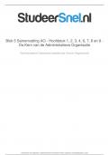 blok 5 samenvatting ao hoofdstuk 1&comma;2&comma;3&comma;4&comma;6&comma;7&comma;8 en 9 de kern van de administratieve organisatie&sol;Administratieve Organisatie samenvatting