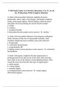 N 302 Study Guide Text Practice Questions: Ch. 23, 34, 18, 26, 39 Questions With Complete Solutions