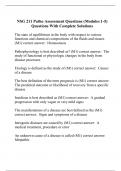 NSG 211 Patho Assessment Questions &lpar;Modules 1-5&rpar; Questions With Complete Solutions