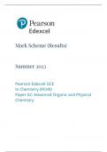 Pearson Edexcel GCE In Chemistry (9CH0)Paper 02 Advanced organic and Physical Chemistry
