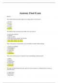 BIOL 235/BIOL235: Final Exam Anatomy (150 Q&A) - Biology (Athabasca University) (Verified Answers, Best Preparation Document)