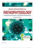 Test bank for Davis Advantage for Pathophysiology Introductory Concepts and Clinical Perspectives 2nd Edition by Theresa M Capriotti |ISBN NO-10 0803694113 | ISBN N0-13 9780803694118 | Chapter 1-46 | Complete Questions and Answers A+