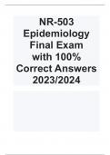  NR-503 Epidemiology Final Exam  with 100%  Correct Answers 2023/2024