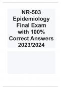  NR-503 Epidemiology Final Exam  with 100&percnt;  Correct Answers 2023&sol;2024