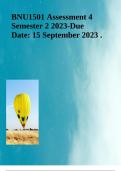 BNU1501 Assessment 4 Semester 2 2023-Due Date: 15 September 2023 .