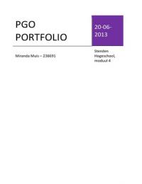 pgo portfolio moduul 4 jaar 1