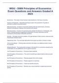 WGU - D089 Principles of Economics Exam Questions and Answers Graded A 2023