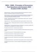 WGU - D089 - Principles of Economics Test Questions and Answers 2023 Graded A100% Verified
