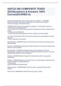 AAFCS 200 COMPOSITE TEXES 2023Questions & Answers 100&percnt; Correct&lpar;SCORED A&rpar;
