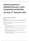 SJD1501 Assignment 3 (ANSWERS) Semester 2 2023 - GUARANTEED DISTINCTION Due date 11TH September 2023