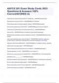 AAFCS 201 Exam Study Cards 2023 Questions & Answers 100&percnt; Correct&lpar;SCORED A&rpar;