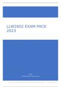 LLW2602 EXAM PACK 2023.