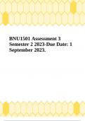 BNU1501 Assessment 3 Semester 2 2023-Due Date: 1 September 2023.