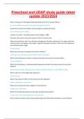 Preschool and UDAP study guide latest update 2023&sol;2024