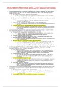 ATI MATERNITY PROCTORED EXAM LATEST 2022 &lpar;STUDY GUIDE&rpar;