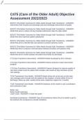 C475 (Care of the Older Adult) Objective Assessment 2022/2023