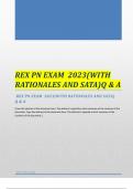 REX PN EXAM  2023(WITH RATIONALES AND SATA)Q & A