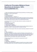 California Principles Midterm Exam Questions & Answers 100&percnt; Correct&lpar;RATED A&plus;&rpar;