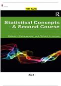 Statistical Concepts - A Second Course:5th Edition by Richard G Lomax and Debbie L Hahs-Vaughn - Complete, Elaborated and  Latest ALL Chapters(1-21) Included |320| Pages - Questions & Answers- Test bank