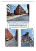 68&sol;70 NEA Example&comma; To what extent has sustainable transport been introduced into the regeneration of Ancoats&quest;