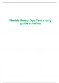Florida Pump Ops Test study guide solution