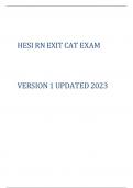 HESI RN EXIT CAT  EXAM  V1  2023/2024 GRADED A+