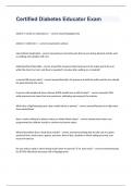 Certified Diabetes Educator Exam 2023 with 100&percnt; correct answers